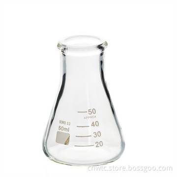 50ml Borosilicate Glass Conical Erlenmeyer Flask Bottles for Laboratory Use